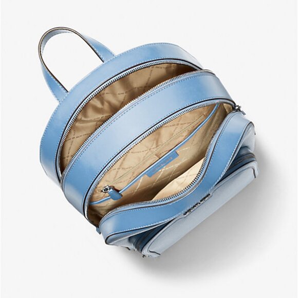 New Michael Kors Jaycee Large Pebble Leather Backpack South Pacific - Picture 2 of 4